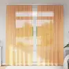 Image de vidaXL Rideaux en voile avec boucles 2 pcs orange 140x225 cm