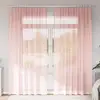 Image de vidaXL Rideaux en voile avec boucles 2 pcs rose 140x225 cm