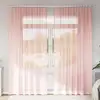 Image de vidaXL Rideaux en voile avec boucles 2 pcs rose 140x245 cm