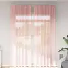 Image de vidaXL Rideaux en voile avec boucles 2 pcs rose 140x260 cm