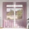 Image de vidaXL Rideaux en voile avec boucles 2 pcs violet 140x245 cm