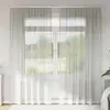 Image de vidaXL Rideaux en voile avec boucles 2 pcs gris clair 140x245 cm