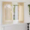 Image de vidaXL Rideaux en voile avec boucles 2 pcs sable 140x175 cm