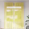 Image de vidaXL Rideaux en voile avec boucles 2 pcs jaune 140x260 cm