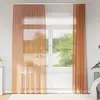 Image de vidaXL Rideaux en voile avec boucles 2 pcs terre cuite 140x245 cm