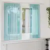 Image de vidaXL Rideaux en voile avec boucles 2 pcs turquoise 140x175 cm