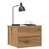 Image de vidaXL Table de chevet murale chêne artisanal 40x32x30 cm