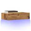 Image de vidaXL Meuble TV avec éclairage LED vieux bois 60x35x15,5 cm