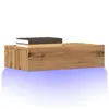 Image de vidaXL Meuble TV avec éclairages LED chêne artisanal 60x35x15,5 cm
