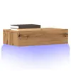 Image de vidaXL Meubles TV avec éclairages LED 2 pcs chêne artisanal