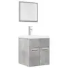 Image de vidaXL Ensemble de meubles de salle de bain 2 pcs gris béton