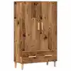 Image de vidaXL Buffet haut vieux bois 70x31x115 cm bois d'ingénierie