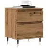 Image de vidaXL Table de chevet chêne artisanal 40x35x50 cm bois d’ingénierie