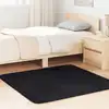 Image de vidaXL Tapis shaggy à poils longs NAVARRA noir 120x120 cm polyester