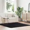Image de vidaXL Tapis shaggy à poils longs NAVARRA noir 160x160 cm polyester