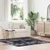 Image de vidaXL Tapis Shaggy à poils longs NAVARRA gris foncé 160x160 cm