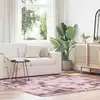 Image de vidaXL Tapis Shaggy à poils longs NAVARRA rose poudré 200x200 cm