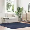 Image de vidaXL Tapis shaggy à poils longs NAVARRA bleu marine 200x200 cm