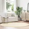 Image de vidaXL Tapis Shaggy à poils longs NAVARRA crème 200x200 cm polyester