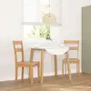 Image de vidaXL Chaises à manger 2 pcs bois massif naturel caoutchouc