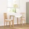 Image de vidaXL Chaises à manger coussins 2 pcs naturel bois massif caoutchouc