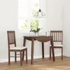 Image de vidaXL Chaises à manger coussins 2 pcs marron bois massif caoutchouc