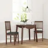 Image de vidaXL Chaises à manger coussins 2 pcs marron bois massif caoutchouc