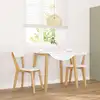 Image de vidaXL Chaises à manger 2 pcs bois massif caoutchouc