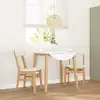 Image de vidaXL Chaises à manger coussins 2 pcs bois massif caoutchouc