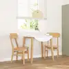 Image de vidaXL Chaises à manger 2 pcs bois massif caoutchouc