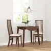 Image de vidaXL Chaises à manger coussins 2 pcs marron bois massif caoutchouc