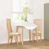 Image de vidaXL Chaises à manger coussins 2 pcs bois massif caoutchouc