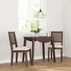 Image de vidaXL Chaises à manger coussins 2 pcs marron bois massif caoutchouc