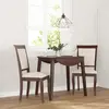 Image de vidaXL Chaises à manger coussins 2 pcs marron bois massif caoutchouc