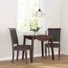 Image de vidaXL Chaises à manger coussins 2 pcs marron bois massif caoutchouc