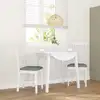 Image de vidaXL Chaises à manger coussins 2 pcs blanc bois massif caoutchouc