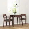 Image de vidaXL Chaises à manger coussins 2 pcs marron bois massif caoutchouc