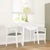 Image de vidaXL Chaises à manger coussins 2 pcs blanc bois massif caoutchouc