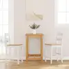 Image de vidaXL Tabourets de bar 2 pcs blanc bois massif d'hévéa