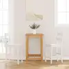 Image de vidaXL Tabourets de bar 2 pcs blanc bois massif d'hévéa
