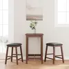 Image de vidaXL chaises de bar avec coussins 2 pcs marron bois massif d'hévéa