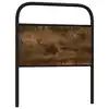 Image de vidaXL Tête de lit de remplacement chêne fumé 75 cm acier et bois d'ingénierie
