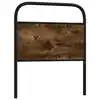 Image de vidaXL Tête de lit de remplacement chêne fumé 80 cm acier et bois d'ingénierie