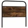 Image de vidaXL Tête de lit de remplacement chêne fumé 107 cm acier et bois d'ingénierie