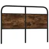Image de vidaXL Tête de lit de remplacement chêne fumé 120 cm acier et bois d'ingénierie