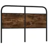 Image de vidaXL Tête de lit de remplacement chêne fumé 135 cm acier et bois d'ingénierie