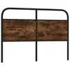 Image de vidaXL Tête de lit de remplacement chêne fumé 140 cm acier et bois d'ingénierie