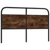 Image de vidaXL Tête de lit de remplacement chêne fumé 150 cm acier et bois d'ingénierie