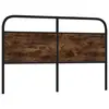 Image de vidaXL Tête de lit de remplacement chêne fumé 160 cm acier et bois d'ingénierie