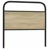 Image de vidaXL Tête de lit de remplacement chêne sonoma 90 cm acier et bois d'ingénierie